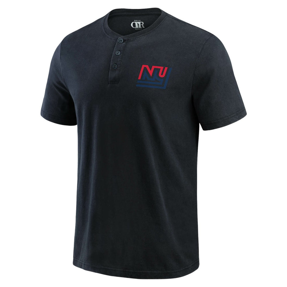 New York Giants Darius Rucker Collection Washed Henley T-Shirt | NFL Discount