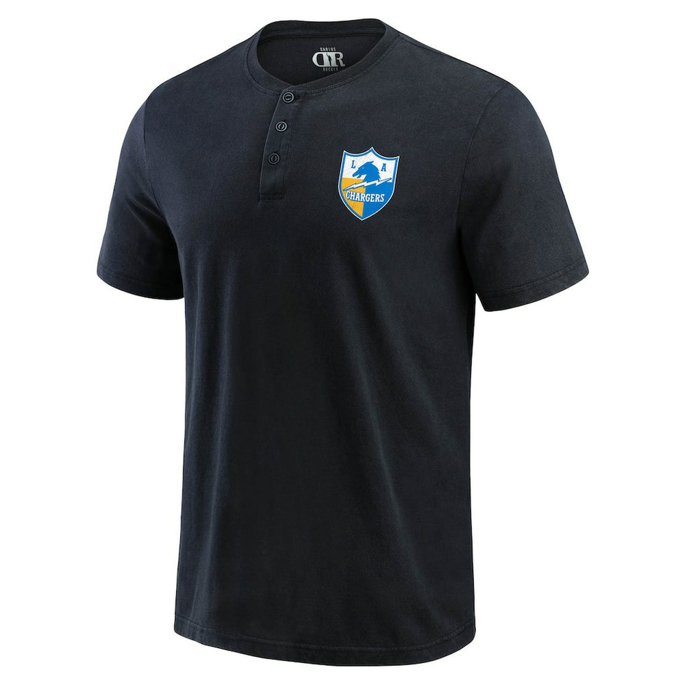 Los Angeles Chargers Darius Rucker Collection Washed Henley T-Shirt | NFL Sale