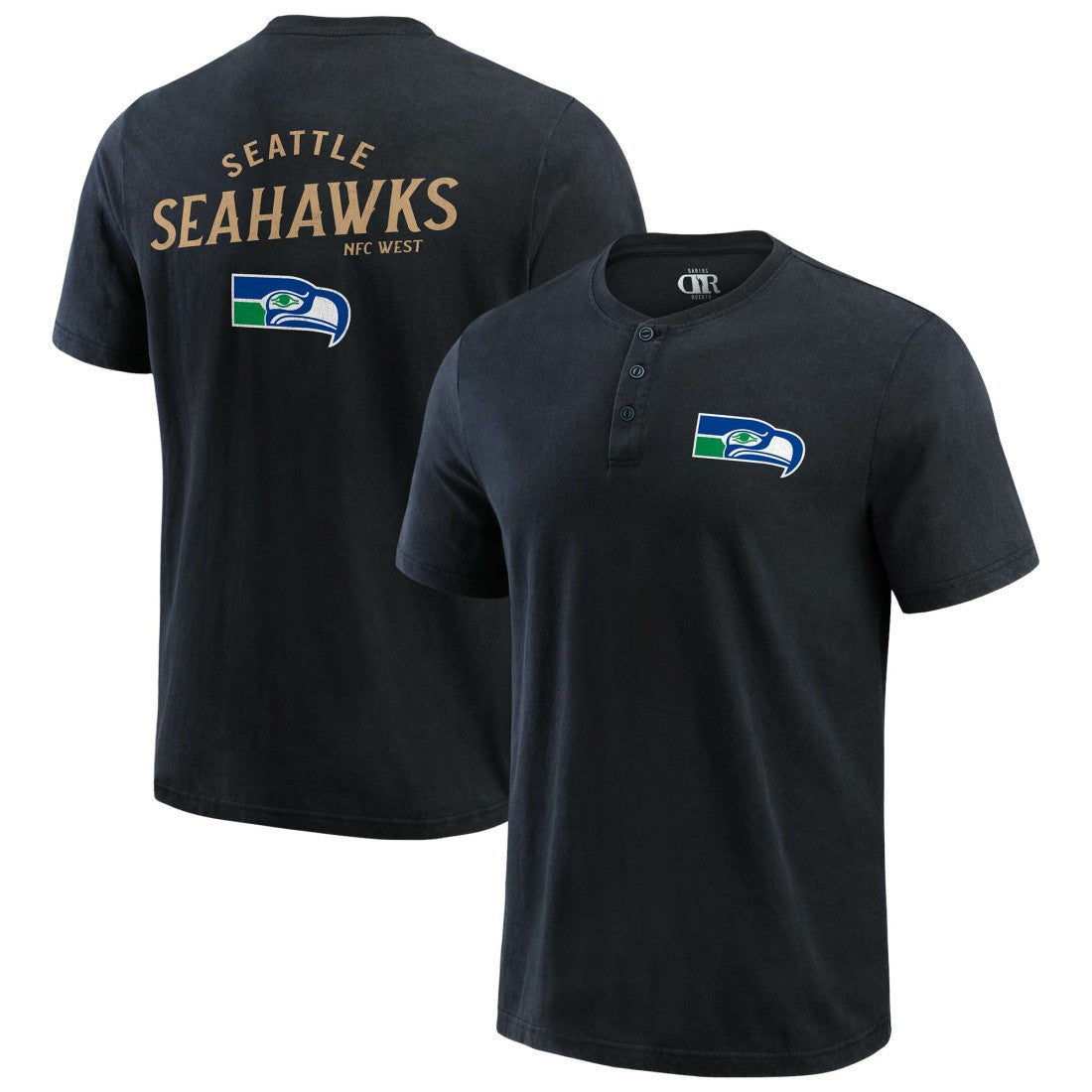 Seattle Seahawks Darius Rucker Collection Washed Henley T-Shirt | NFL US