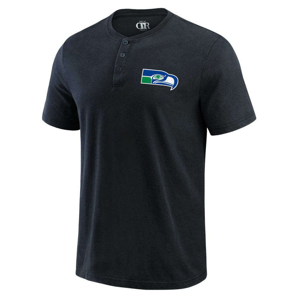 Seattle Seahawks Darius Rucker Collection Washed Henley T-Shirt | NFL US