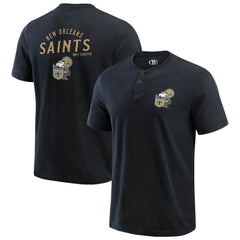 New Orleans Saints Darius Rucker Collection Washed Henley T-Shirt | NFL Outlet