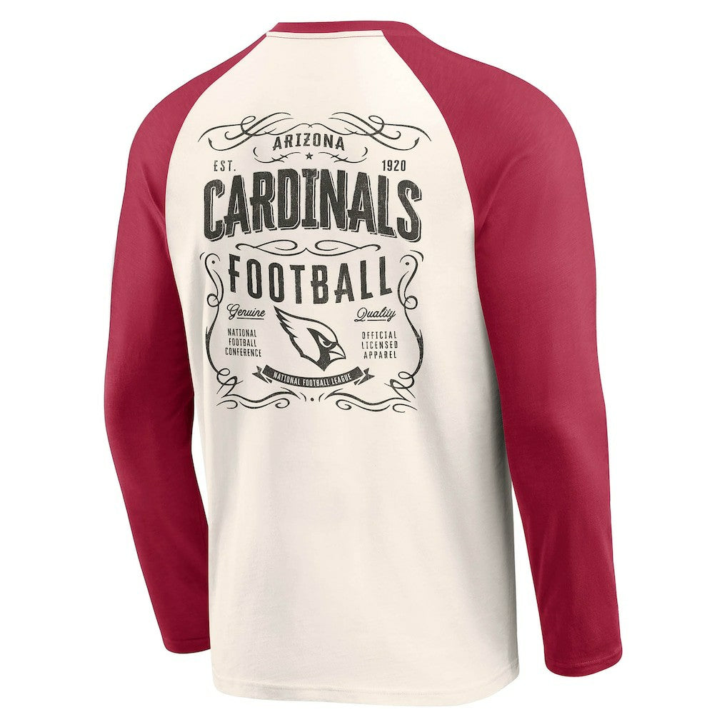 Arizona Cardinals Darius Rucker Collection Raglan Henley T-Shirt | NFL New