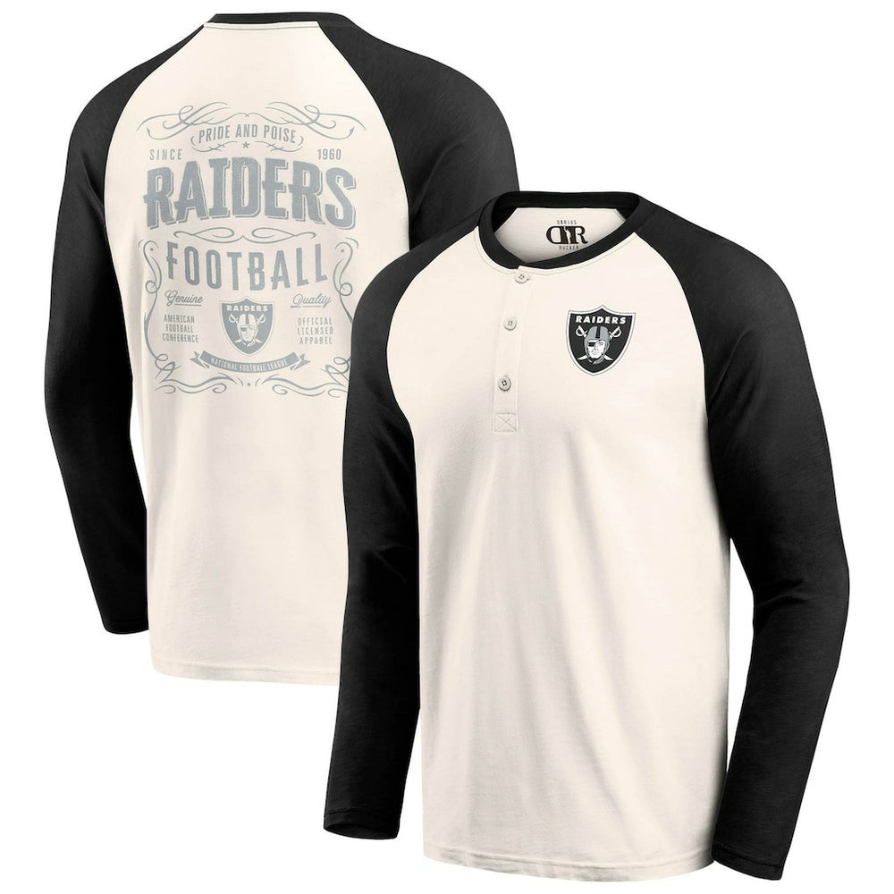 Las Vegas Raiders Darius Rucker Collection Raglan Henley T-Shirt | NFL Near me
