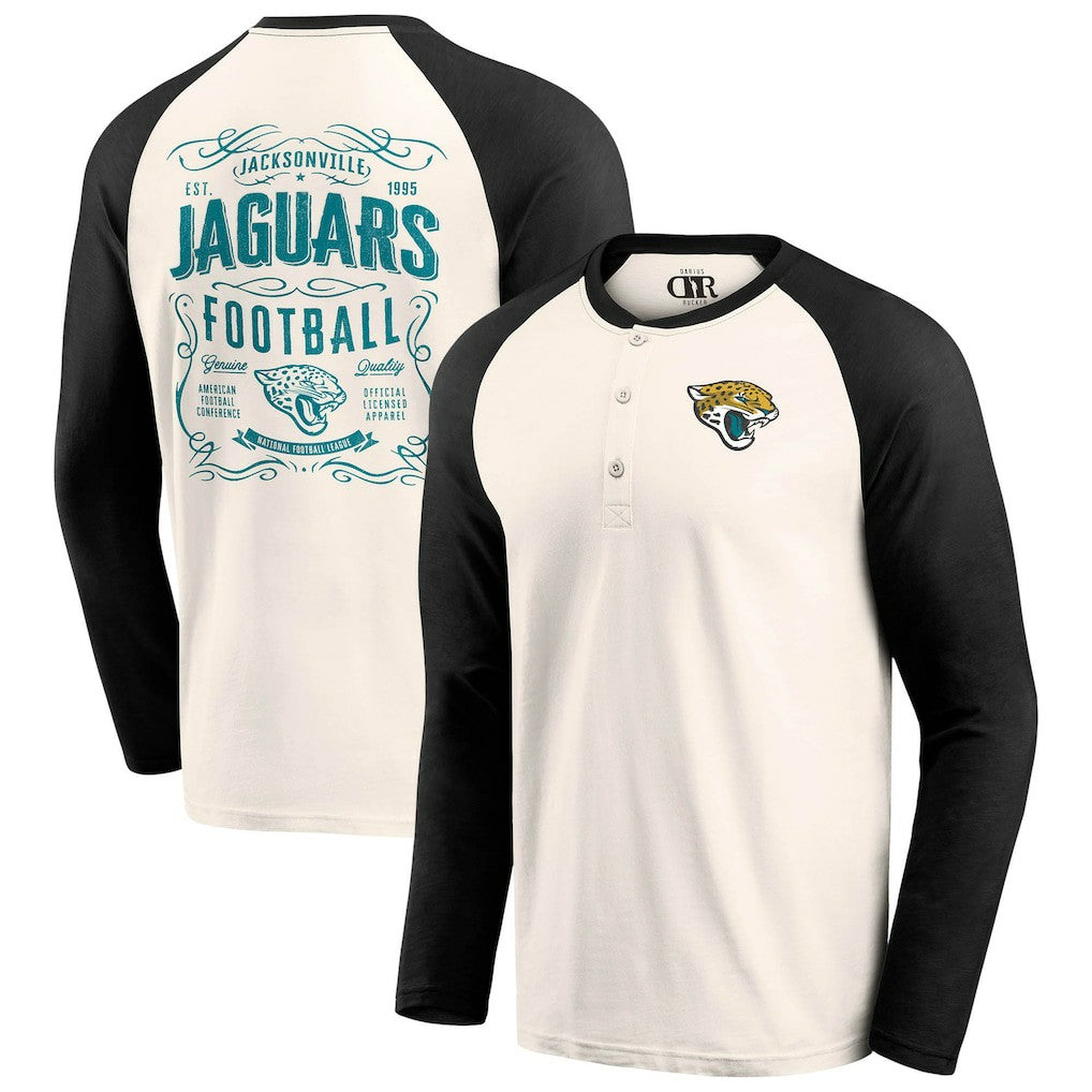 Jacksonville Jaguars Darius Rucker Collection Raglan Henley T-Shirt | NFL Outlet