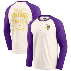 Minnesota Vikings Darius Rucker Collection Raglan Henley T-Shirt | NFL Outlet