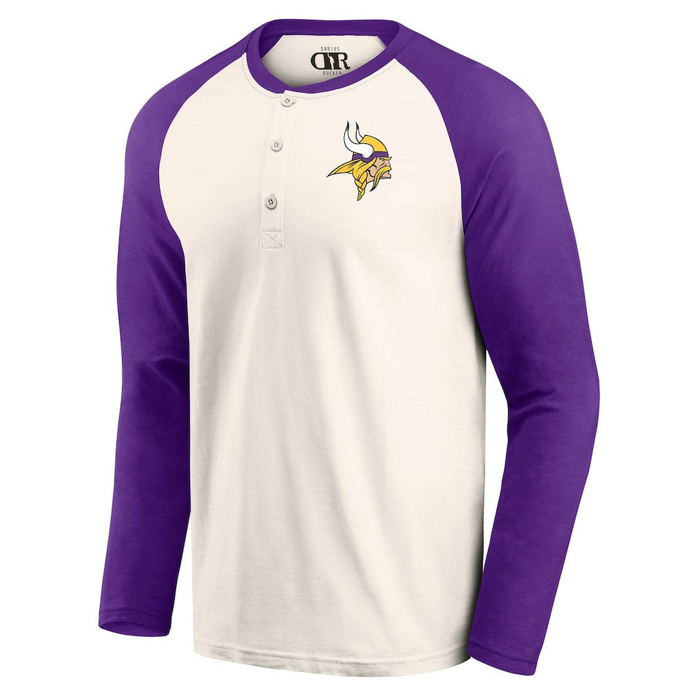 Minnesota Vikings Darius Rucker Collection Raglan Henley T-Shirt | NFL Outlet