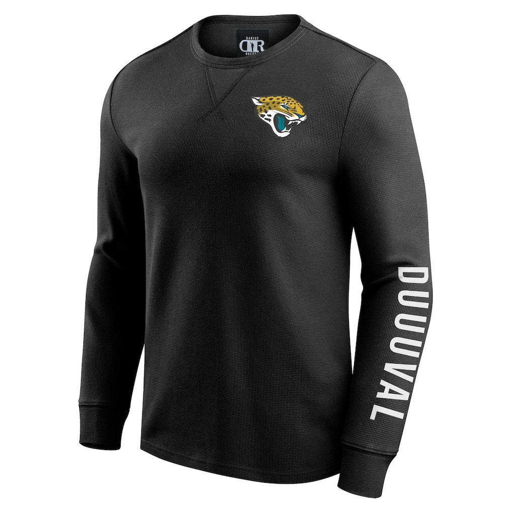 Jacksonville Jaguars Darius Rucker Collection Washed Waffle-Knit Long Sleeve T-Shirt | NFL New