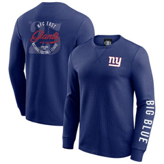 New York Giants Darius Rucker Collection Washed Waffle-Knit Long Sleeve T-Shirt | NFL Discount