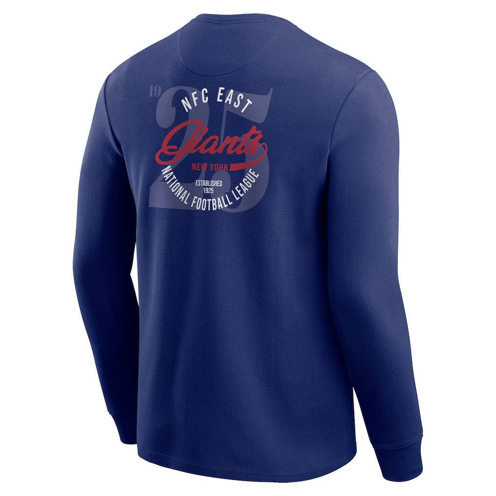New York Giants Darius Rucker Collection Washed Waffle-Knit Long Sleeve T-Shirt | NFL Discount