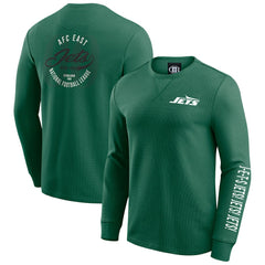 New York Jets Darius Rucker Collection Washed Waffle-Knit Long Sleeve T-Shirt | NFL Discount