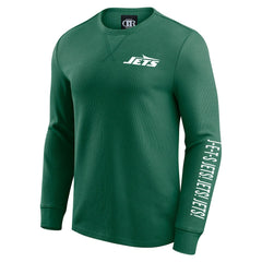 New York Jets Darius Rucker Collection Washed Waffle-Knit Long Sleeve T-Shirt | NFL Discount