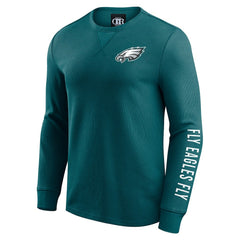 Philadelphia Eagles Darius Rucker Collection Washed Waffle-Knit Long Sleeve T-Shirt | NFL Sale