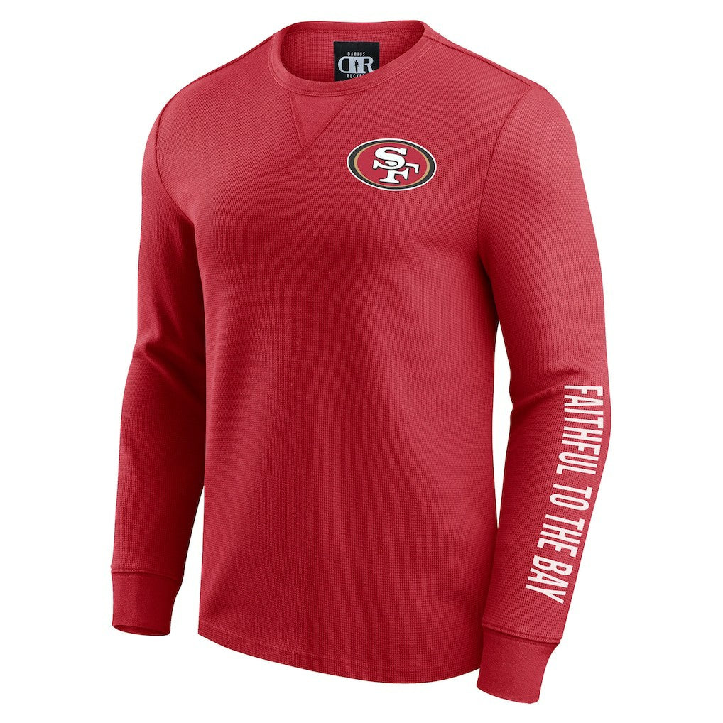San Francisco 49ers Darius Rucker Collection Washed Waffle-Knit Long Sleeve T-Shirt | NFL US
