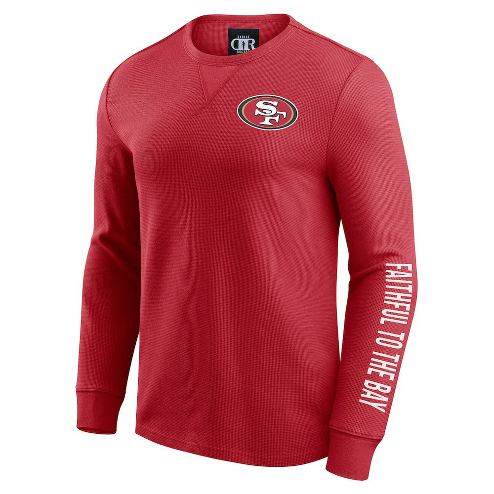 San Francisco 49ers Darius Rucker Collection Washed Waffle-Knit Long Sleeve T-Shirt | NFL US