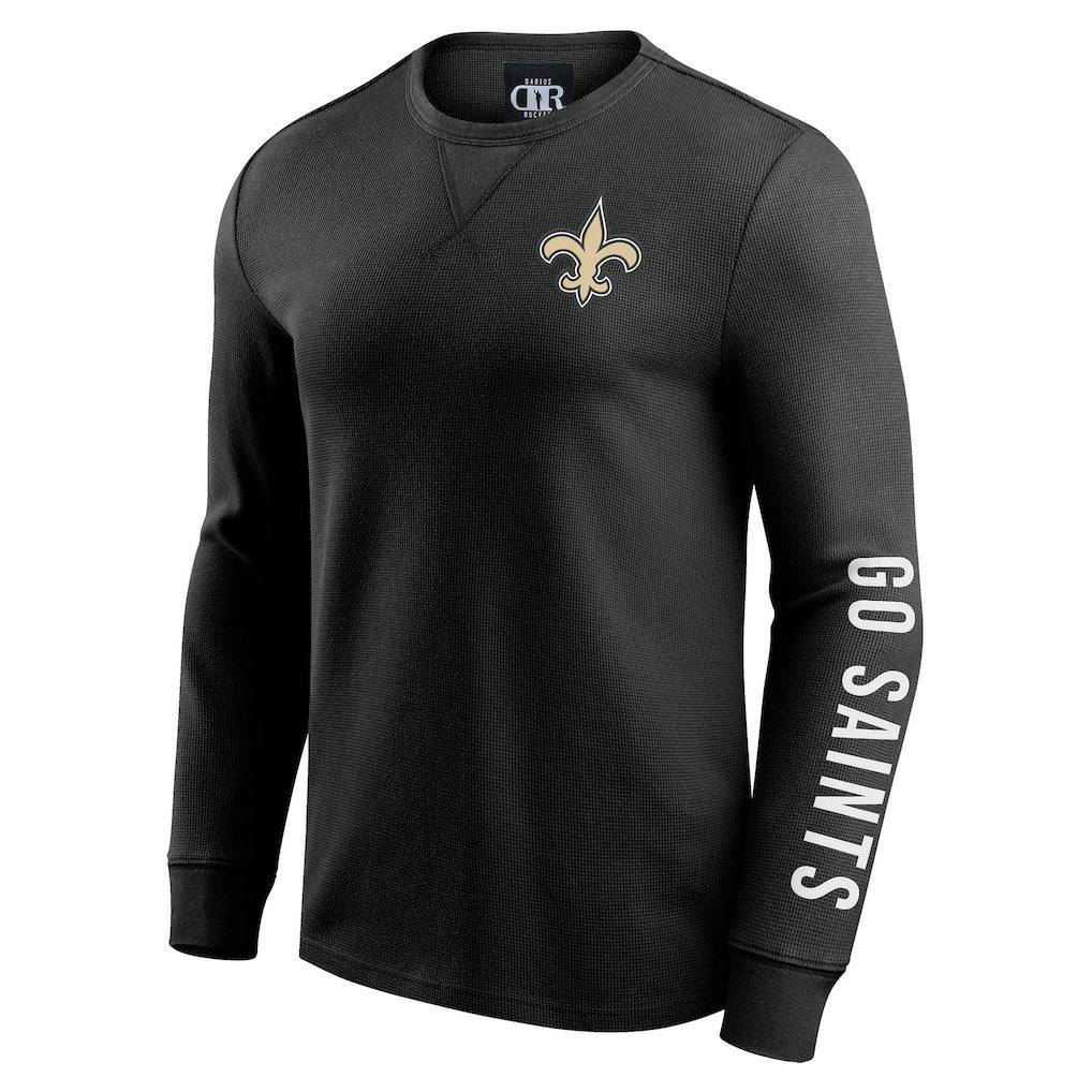 New Orleans Saints Darius Rucker Collection Washed Waffle-Knit Long Sleeve T-Shirt | NFL Online