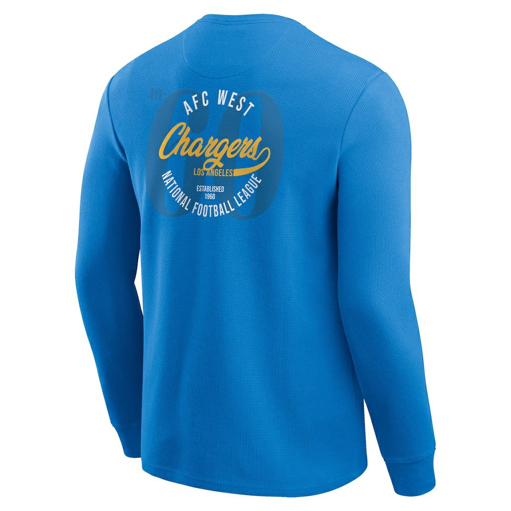 Los Angeles Chargers Darius Rucker Collection Washed Waffle-Knit Long Sleeve T-Shirt | NFL New