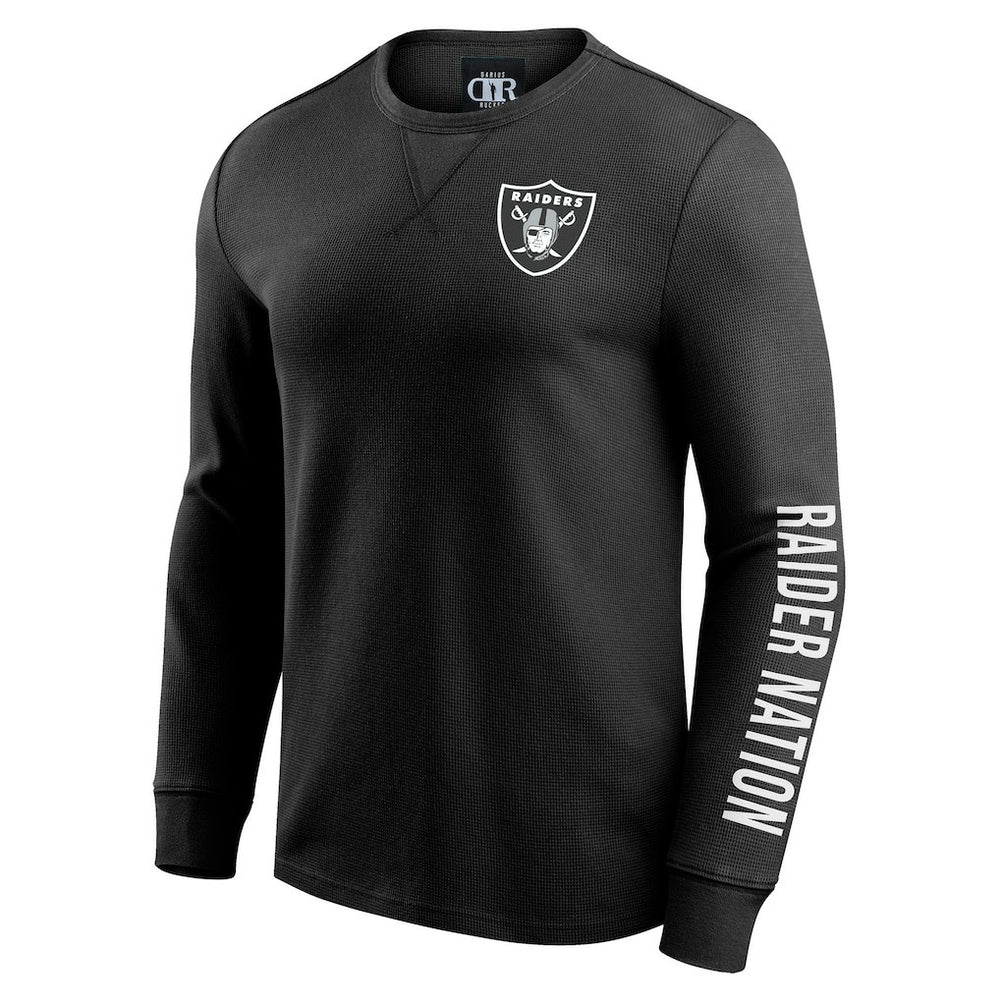 Las Vegas Raiders Darius Rucker Collection Washed Waffle-Knit Long Sleeve T-Shirt | NFL Hot