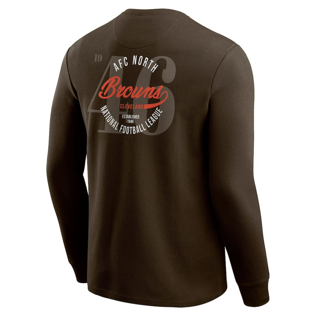 Cleveland Browns Darius Rucker Collection Washed Waffle-Knit Long Sleeve T-Shirt | NFL Hot