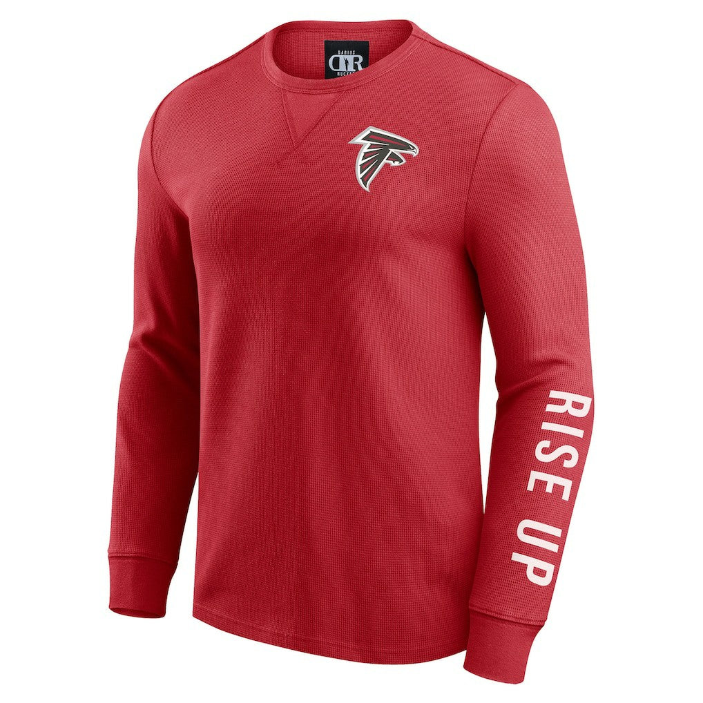 Atlanta Falcons Darius Rucker Collection Washed Waffle-Knit Long Sleeve T-Shirt | NFL Sale