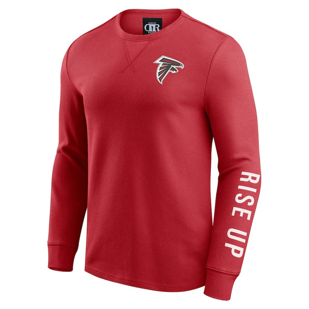 Atlanta Falcons Darius Rucker Collection Washed Waffle-Knit Long Sleeve T-Shirt | NFL Sale