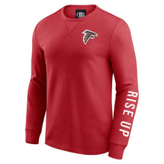 Atlanta Falcons Darius Rucker Collection Washed Waffle-Knit Long Sleeve T-Shirt | NFL Sale