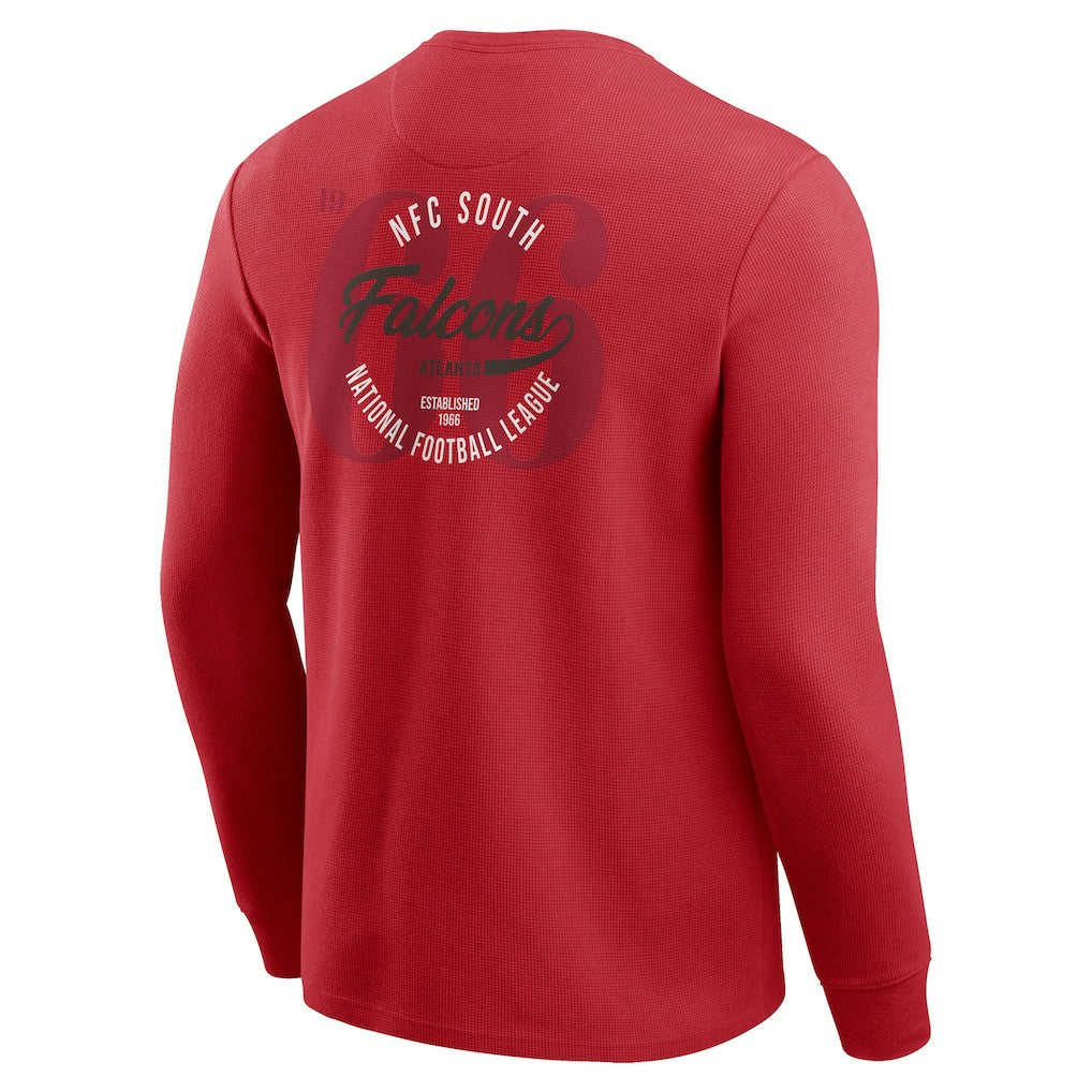 Atlanta Falcons Darius Rucker Collection Washed Waffle-Knit Long Sleeve T-Shirt | NFL Sale