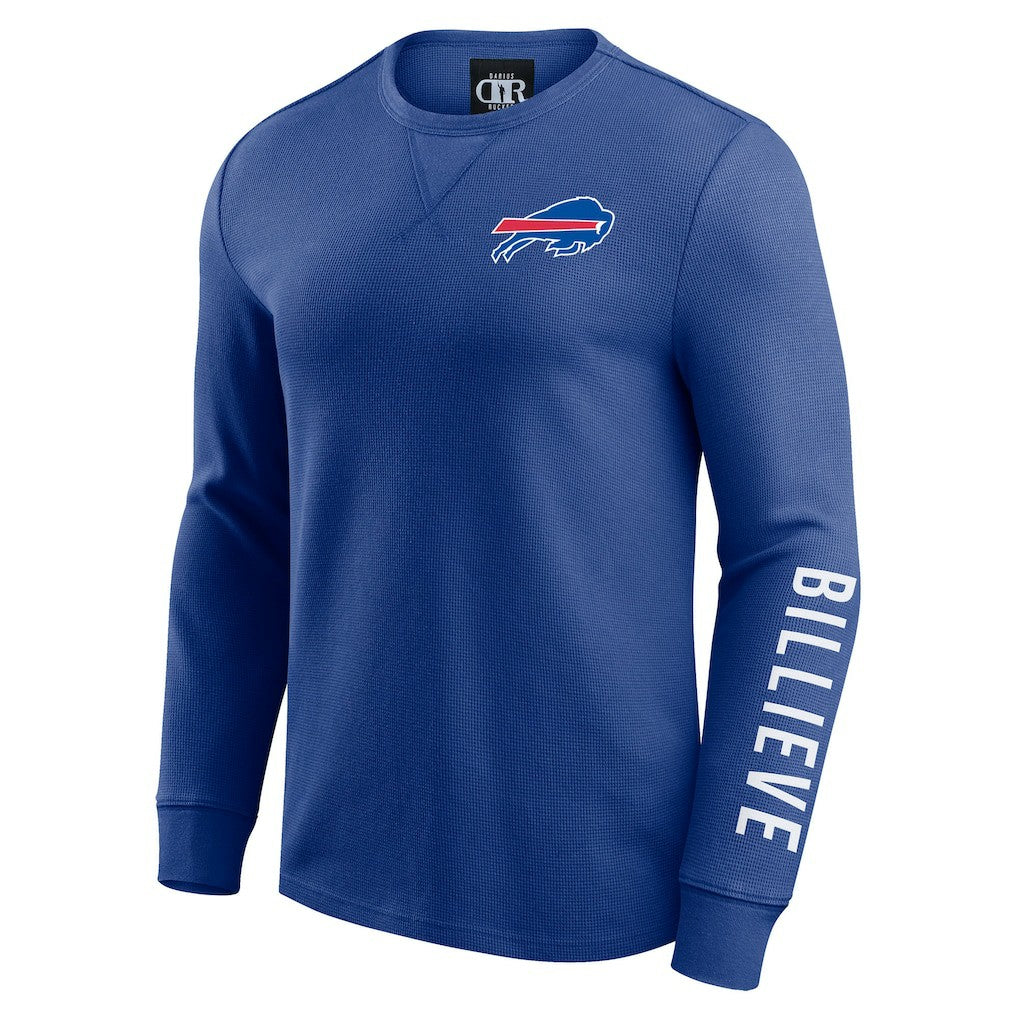 Buffalo Bills Darius Rucker Collection Washed Waffle-Knit Long Sleeve T-Shirt | NFL Hot