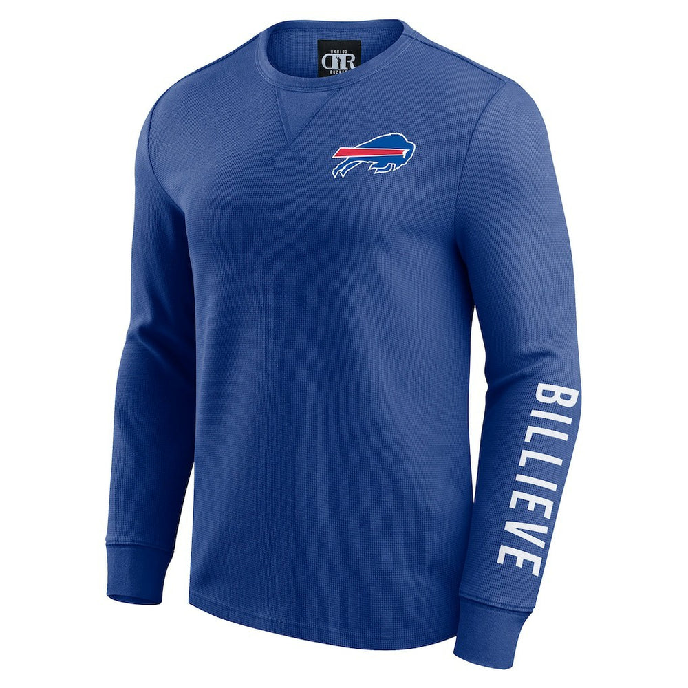 Buffalo Bills Darius Rucker Collection Washed Waffle-Knit Long Sleeve T-Shirt | NFL Hot