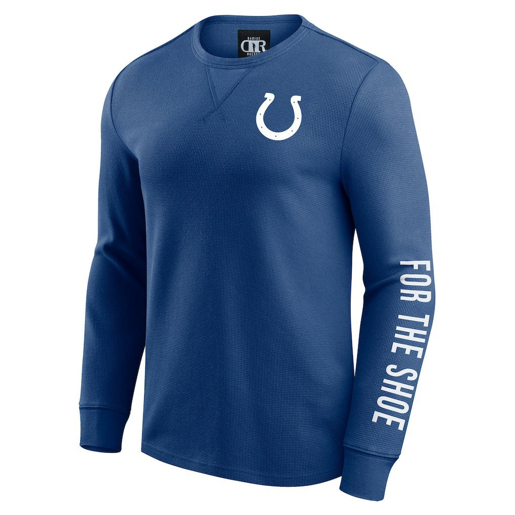 Indianapolis Colts Darius Rucker Collection Washed Waffle-Knit Long Sleeve T-Shirt | NFL Sale