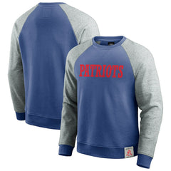 New England Patriots Darius Rucker Collection Throwback Color Block Raglan Pullover Sweatshirt | NFL US