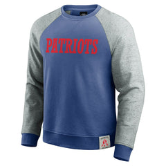 New England Patriots Darius Rucker Collection Throwback Color Block Raglan Pullover Sweatshirt | NFL US