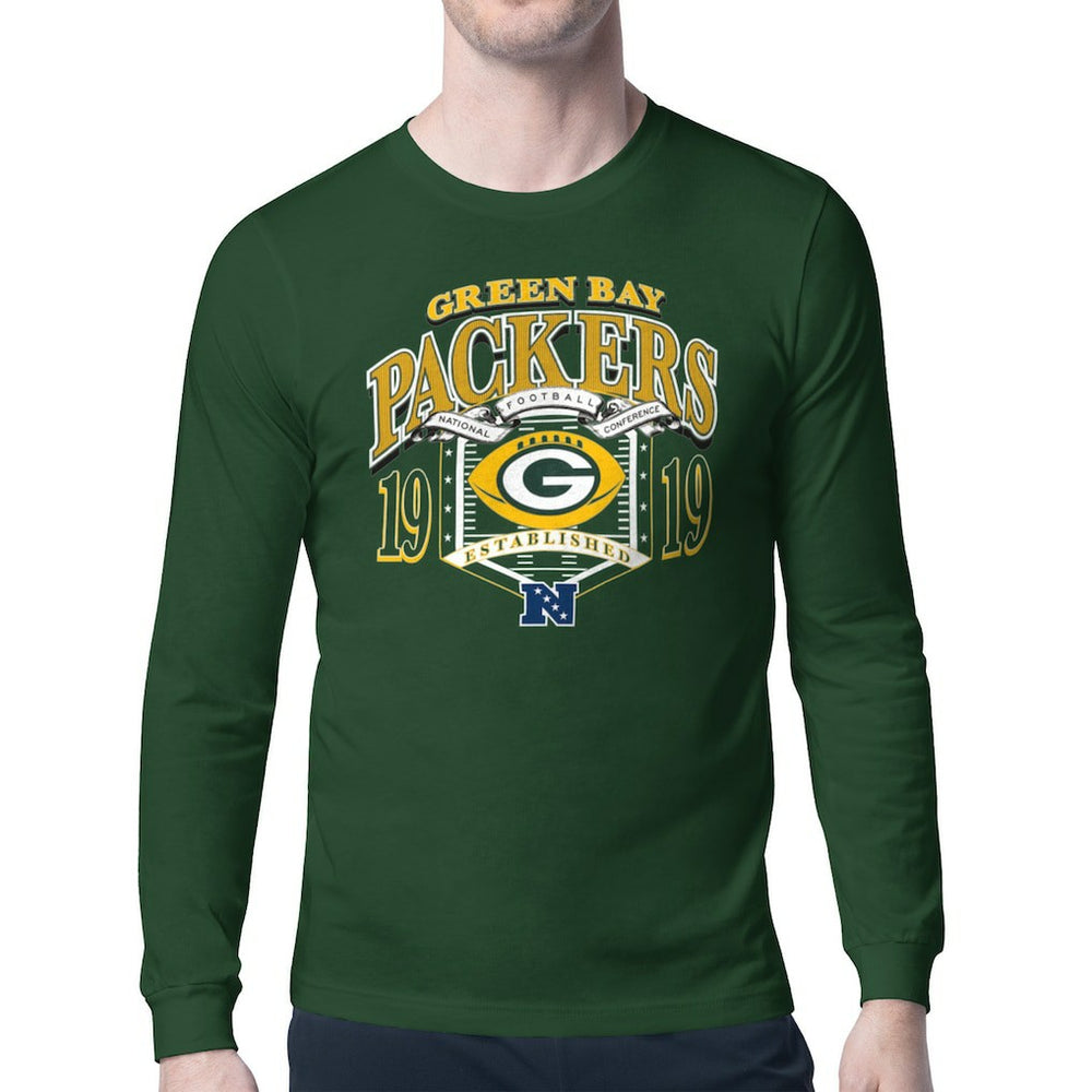 Green Bay Packers Starter Retro Long Sleeve Graphic T-Shirt | NFL Discount