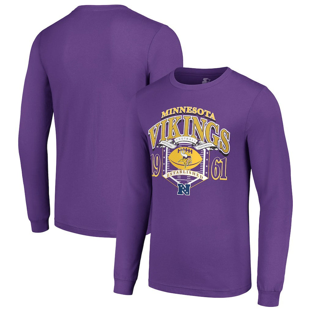 Minnesota Vikings Starter Retro Long Sleeve Graphic T-Shirt | NFL On sale