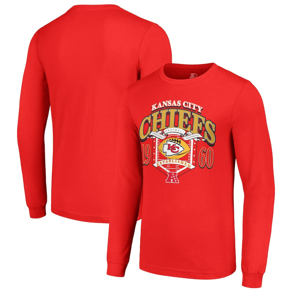 Kansas City Chiefs Starter Retro Long Sleeve Graphic T-Shirt | NFL New