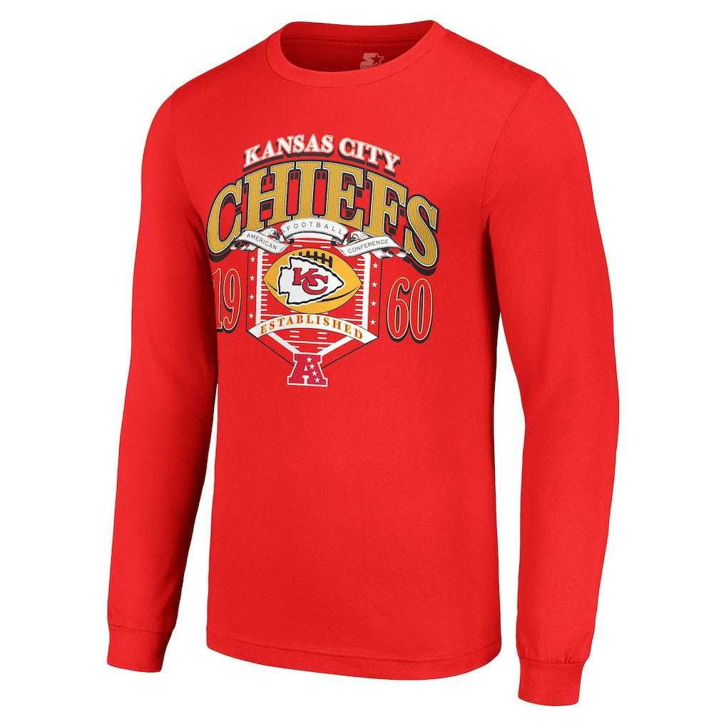 Kansas City Chiefs Starter Retro Long Sleeve Graphic T-Shirt | NFL New