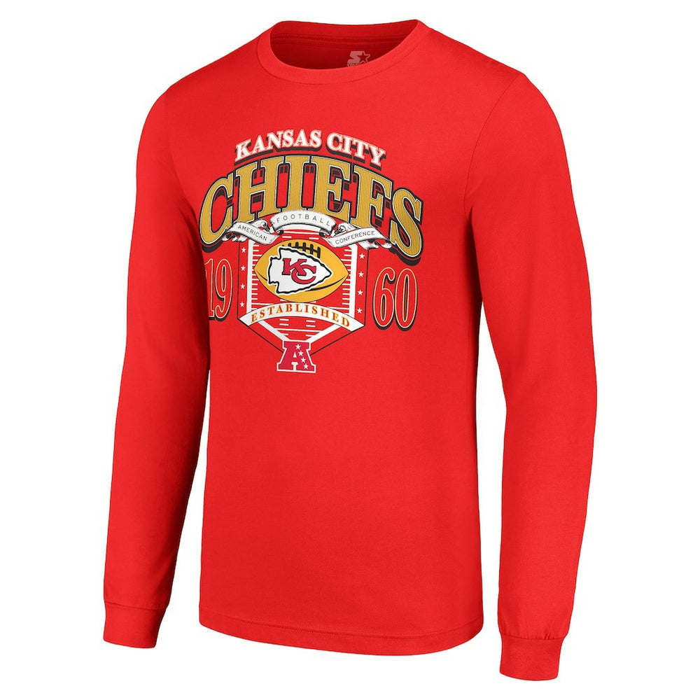 Kansas City Chiefs Starter Retro Long Sleeve Graphic T-Shirt | NFL New