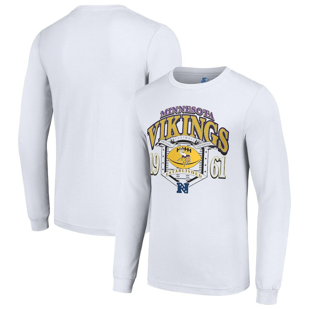 Minnesota Vikings Starter Retro Long Sleeve Graphic T-Shirt | NFL US