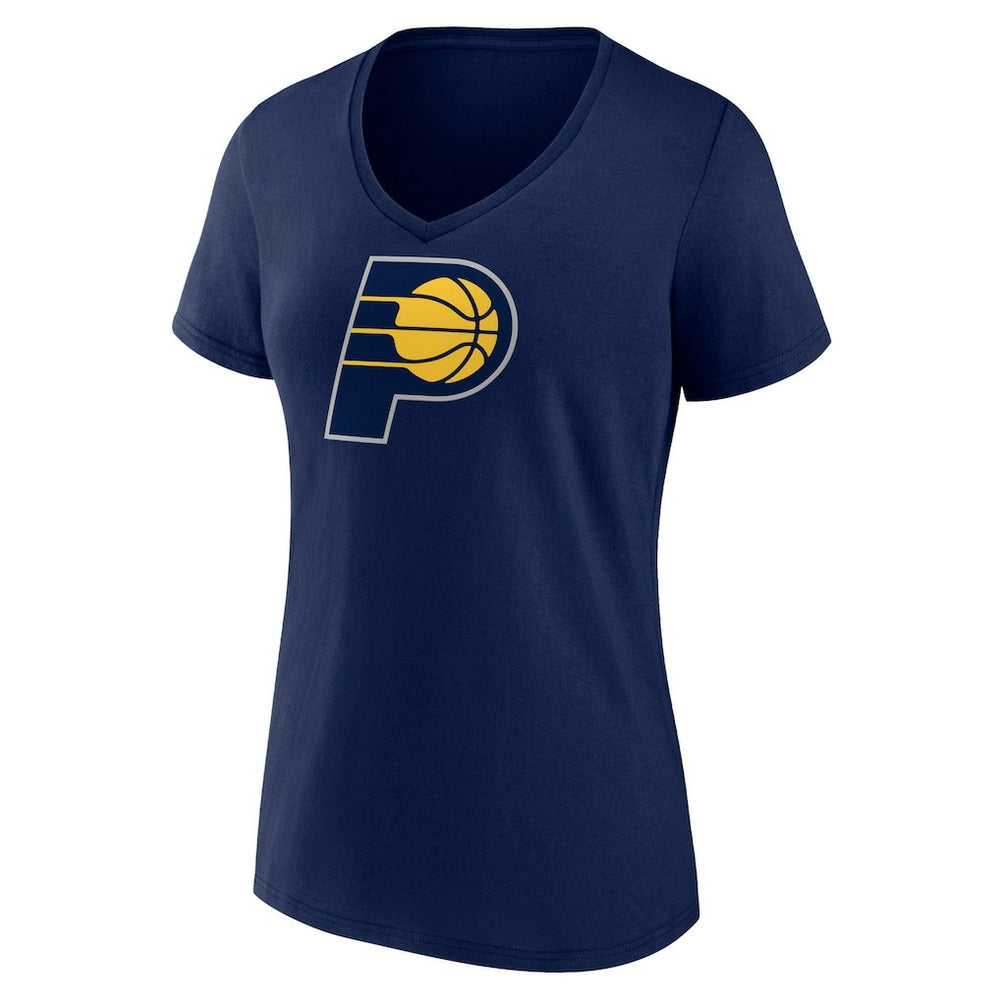Navy Indiana Pacers Women's Primary Logo V-Neck T-Shirt | NBA