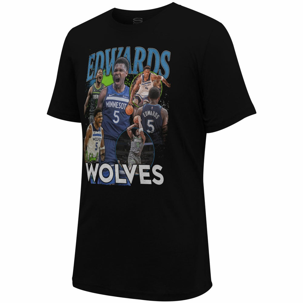 Black Anthony Edwards Minnesota Timberwolves Stadium Essentials Unisex Player Crossroads T-Shirt | NBA