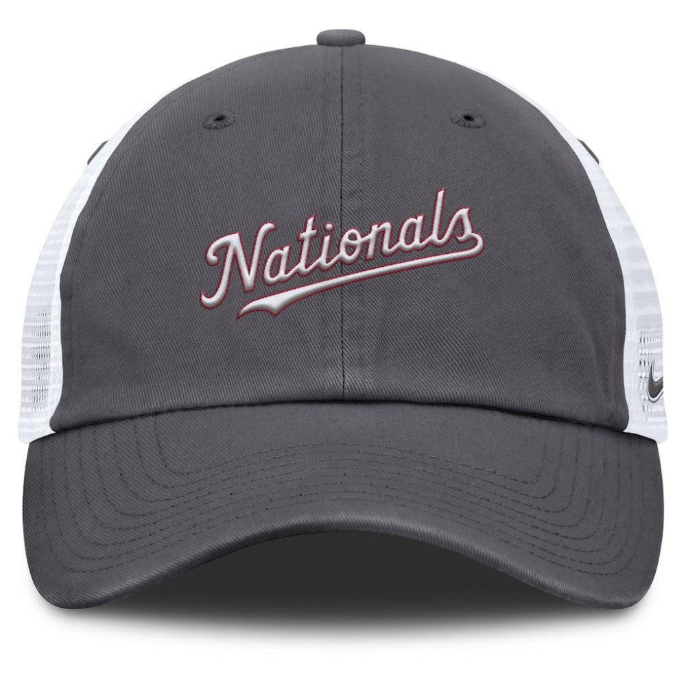 Washington Nationals Nike Wordmark Club Adjustable Trucker Hat - MLB Hats