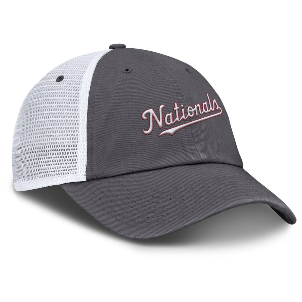 Washington Nationals Nike Wordmark Club Adjustable Trucker Hat - MLB Hats