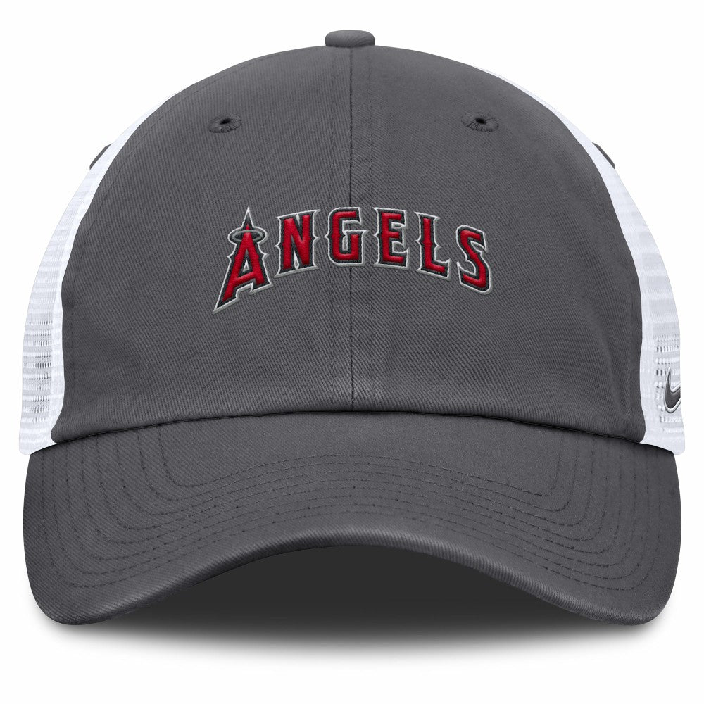 Los Angeles Angels Nike Wordmark Club Adjustable Trucker Hat - MLB Hats