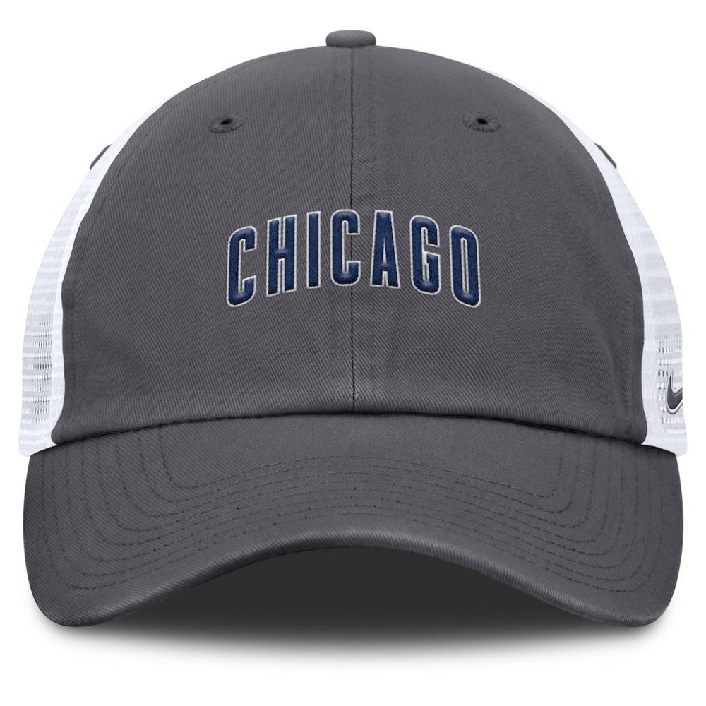 Chicago Cubs Nike Wordmark Club Adjustable Trucker Hat - MLB Hats
