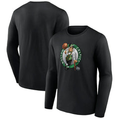 Black Boston Celtics Midnight Mascot Long Sleeve T-Shirt | NBA