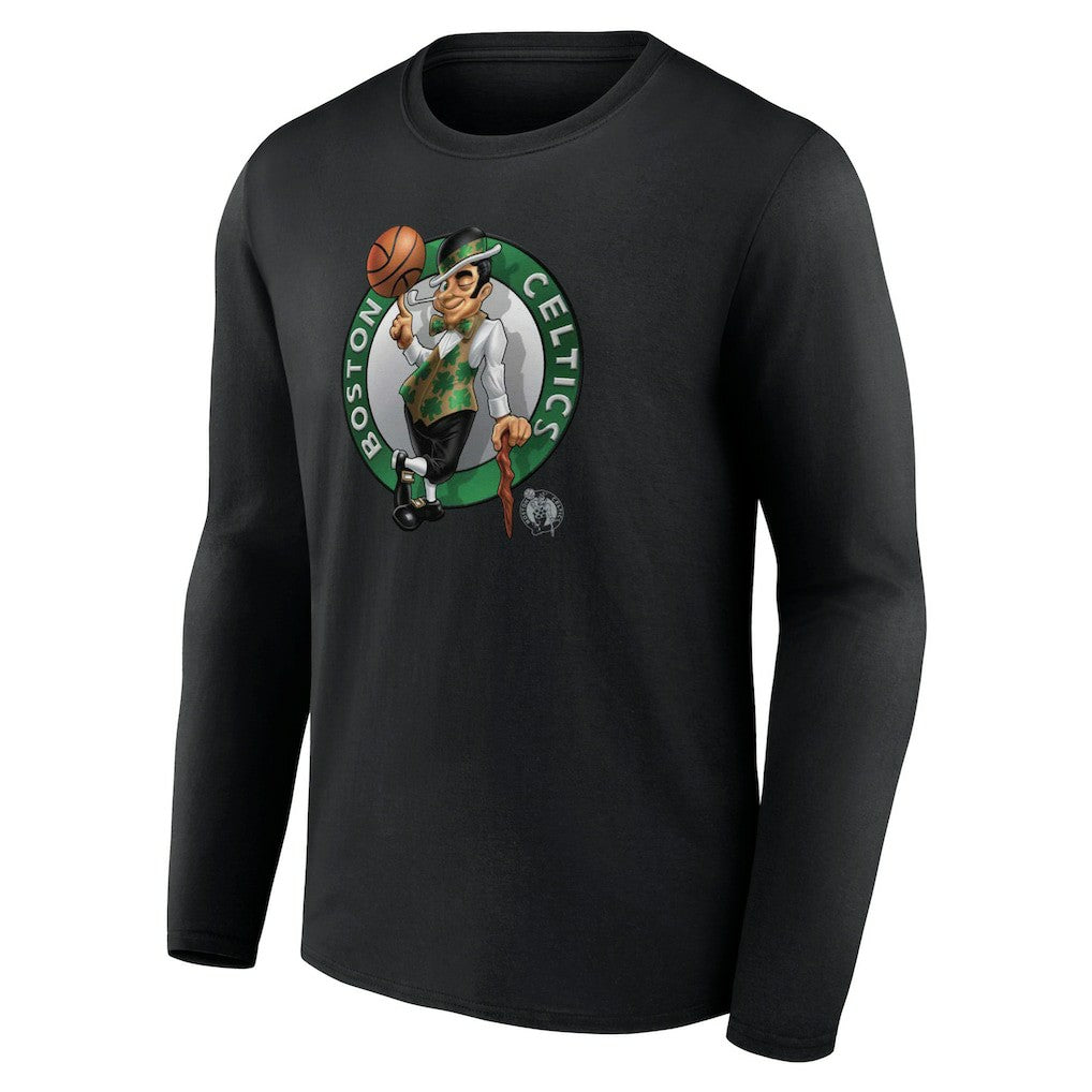 Black Boston Celtics Midnight Mascot Long Sleeve T-Shirt | NBA