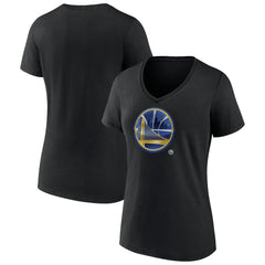 Black Golden State Warriors Women's Midnight Mascot V-Neck T-Shirt sale | NBA