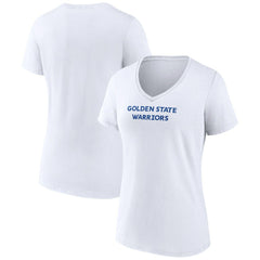 White Golden State Warriors Women's Wordmark Home V-Neck T-Shirt sale | NBA