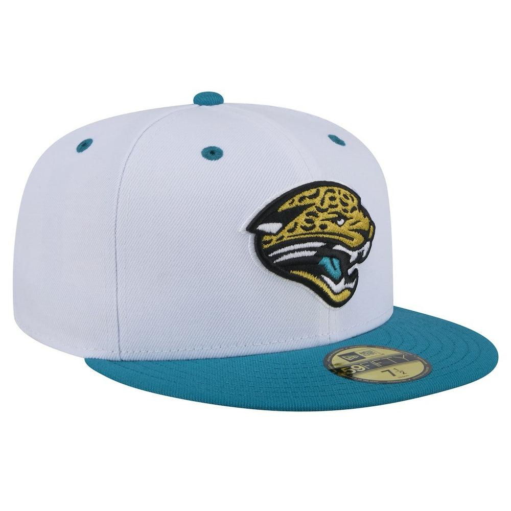 Jacksonville Jaguars Throwback Logo Flipside Two-Tone 59FIFTY Fitted Hat | NFL Discount