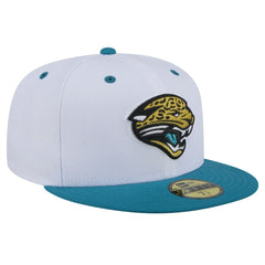 Jacksonville Jaguars Throwback Logo Flipside Two-Tone 59FIFTY Fitted Hat | NFL Discount