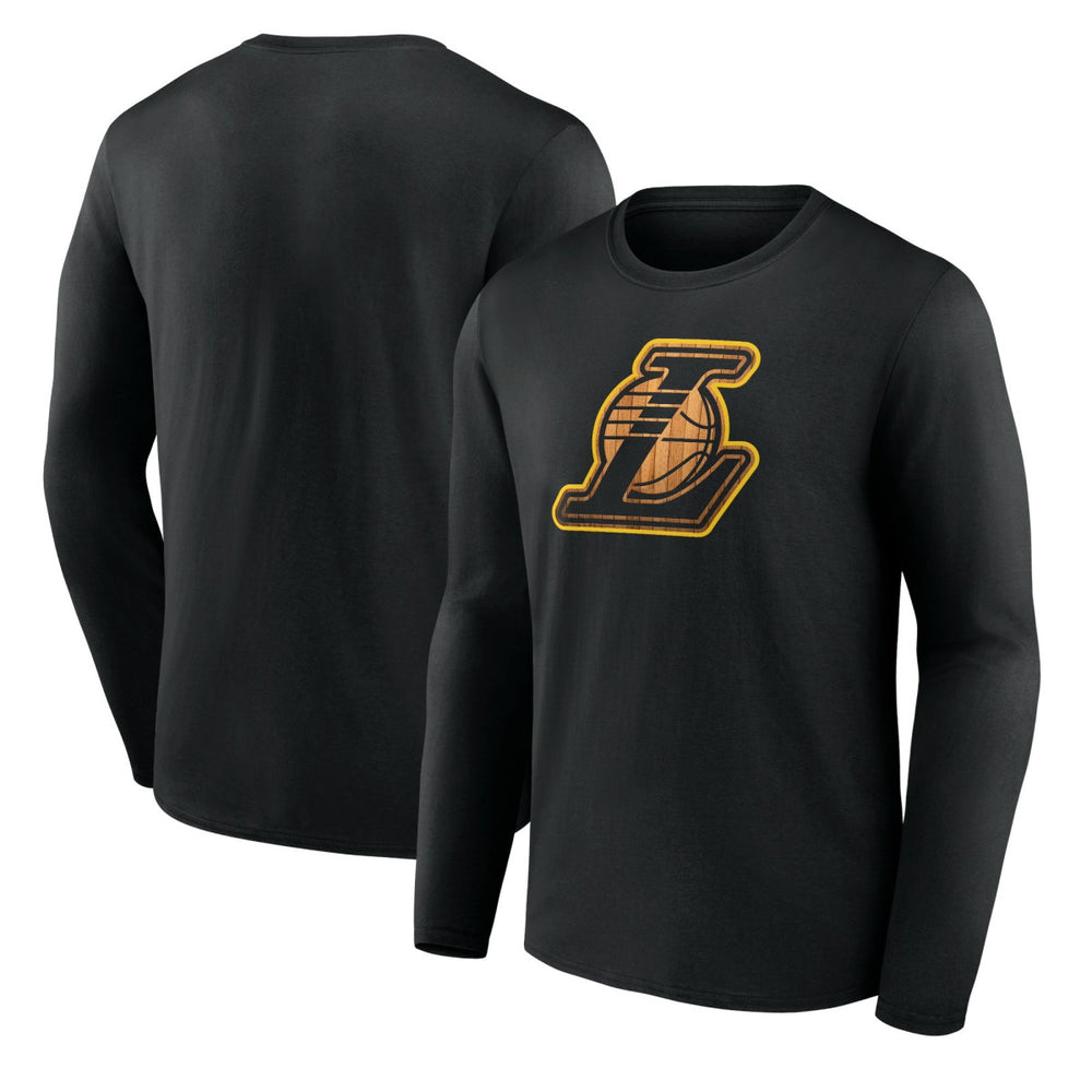 Black Los Angeles Lakers Hardwood Long Sleeve T-Shirt | NBA